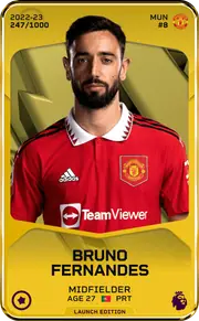 Bruno Fernandes's Sorare card, sent