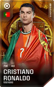Cristiano Ronaldo's Sorare card, sent